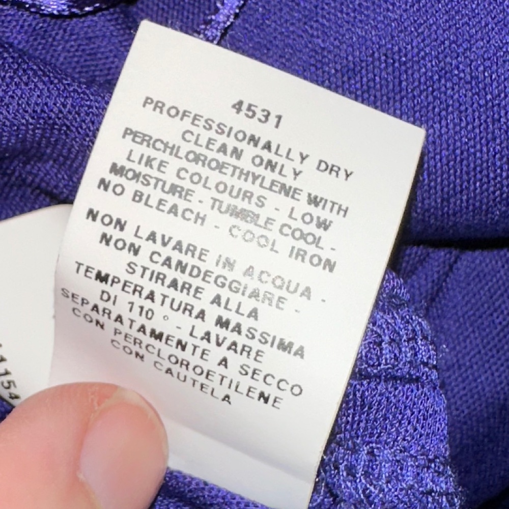 Moschino Silk blend Deep Purple V-neck Grecian dress 12 - Picture 12 of 14